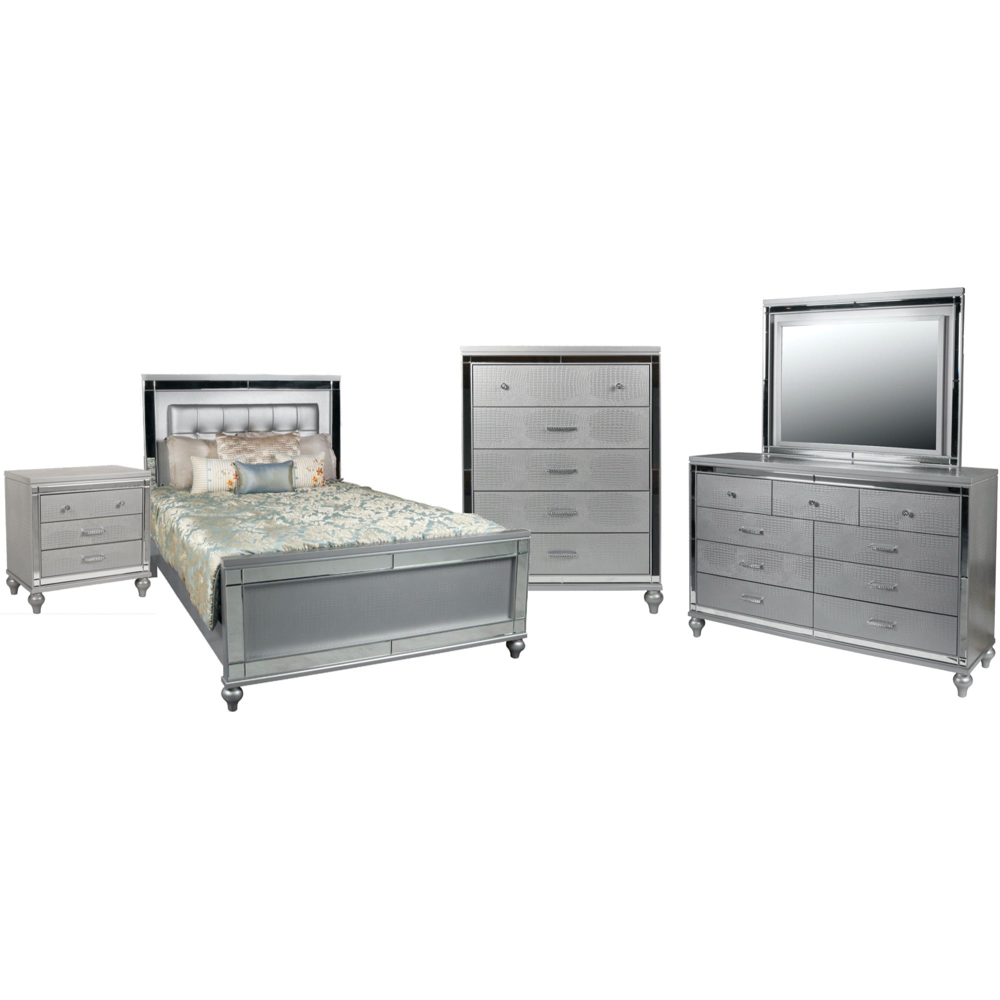 Valentino Queen 5 Piece Bedroom Set – Adams Furniture