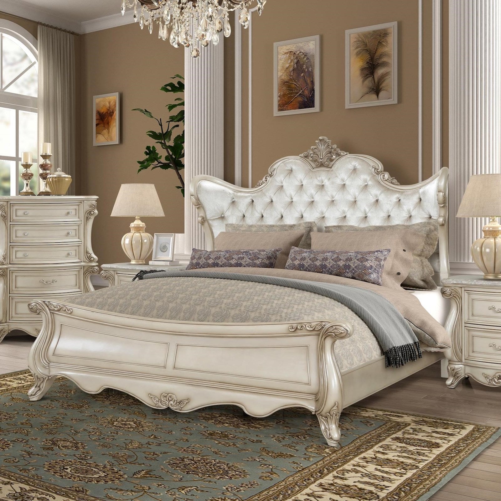 Monique Queen 5 Piece Bedroom Set Adams Furniture