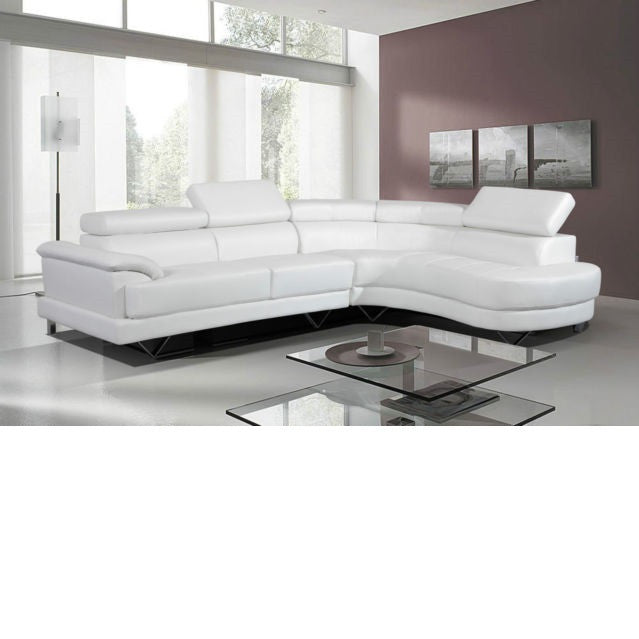 Contemporary White Sectional – Adams Furniture