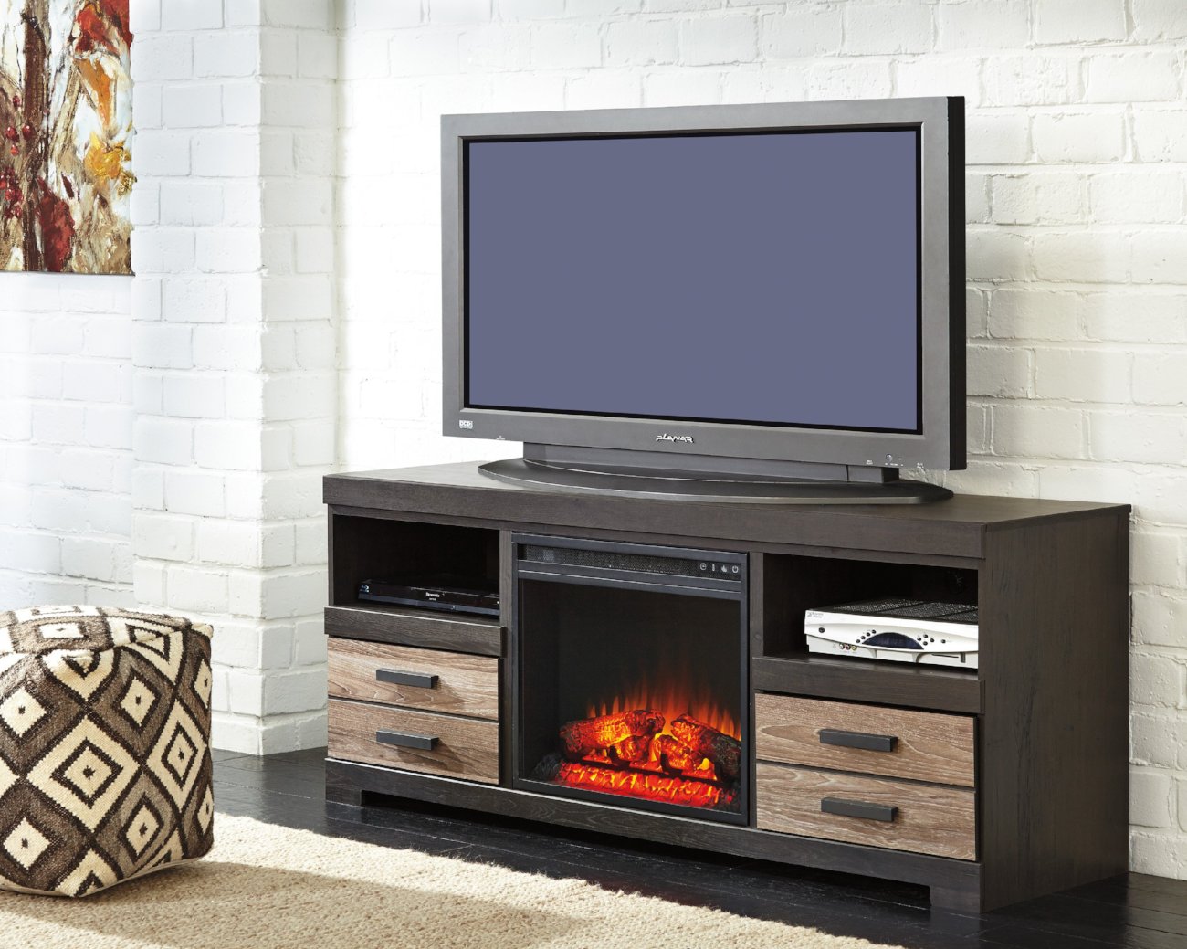 Harlinton Fireplace Tv Stand Adams Furniture