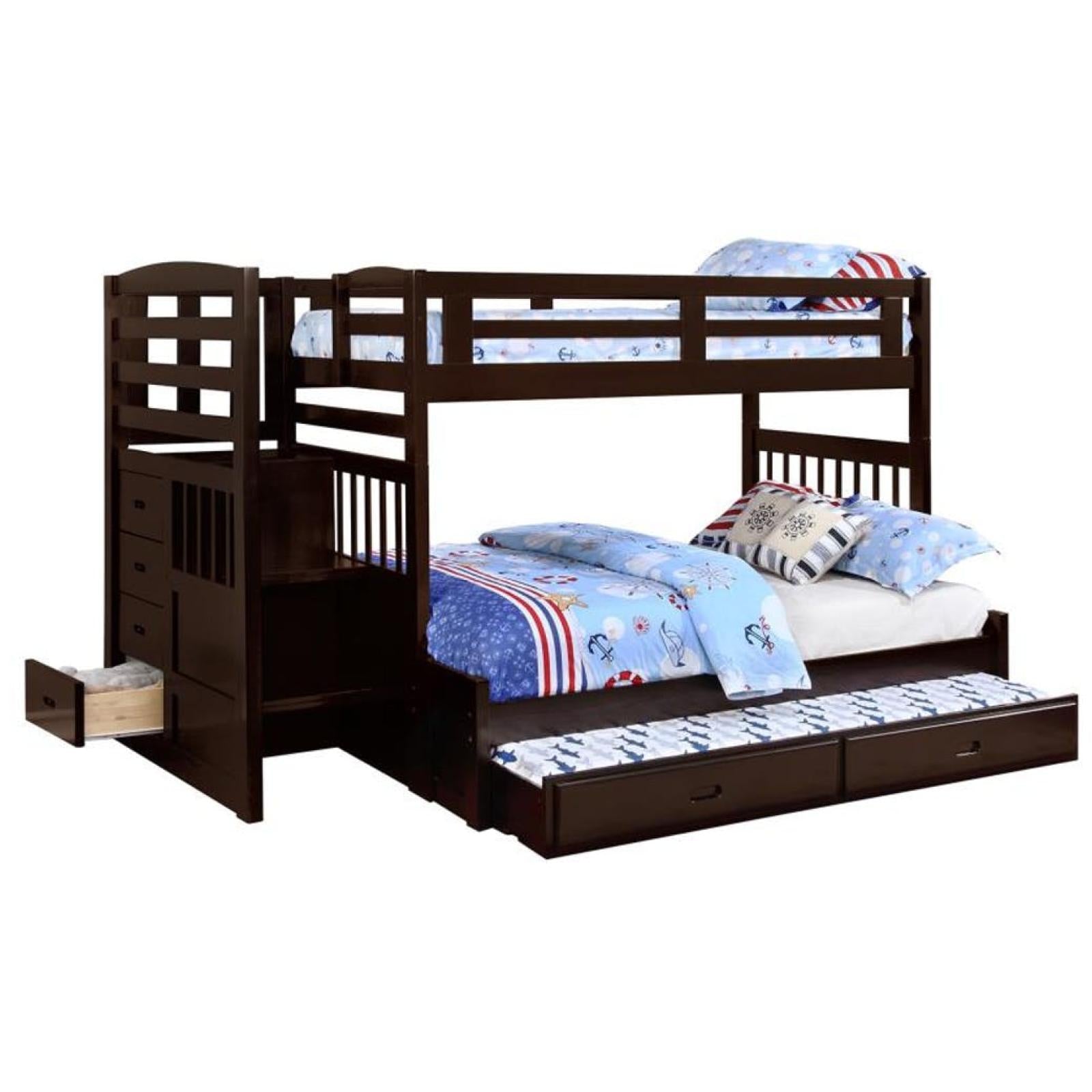 trundle bunk bed with storage