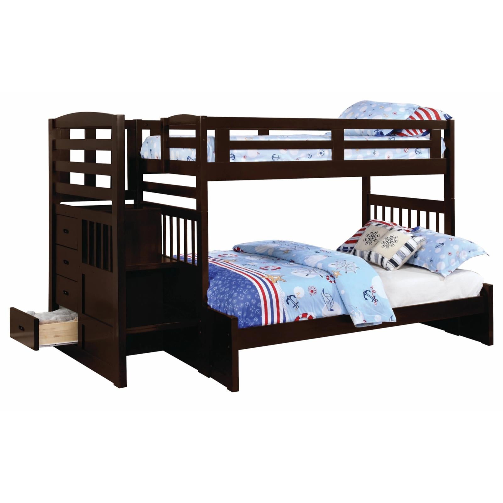 halanton twin over twin bunk bed