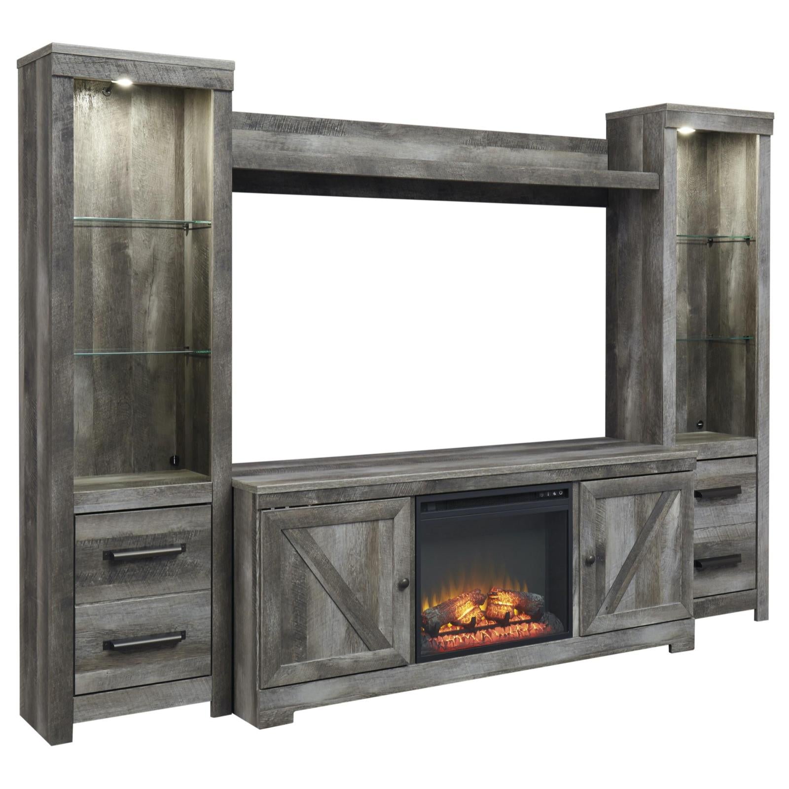 fireplace entertainment center menards