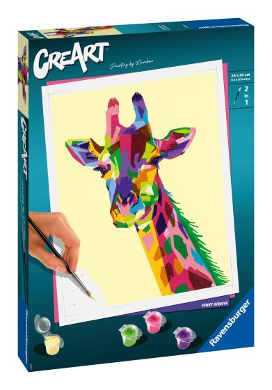 CreArt Paint by Numbers - Funky Giraffe – The Alderney Centre