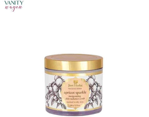 Vanity Wagon I Just Herbs Apricot Sparkle, Invigorating Skin Radiance Scrub