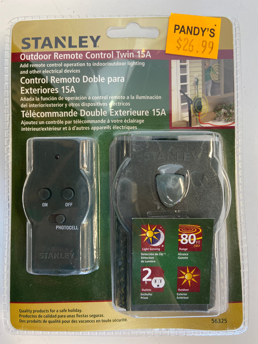 Stanley Outdoor Remote Control Twin 15A