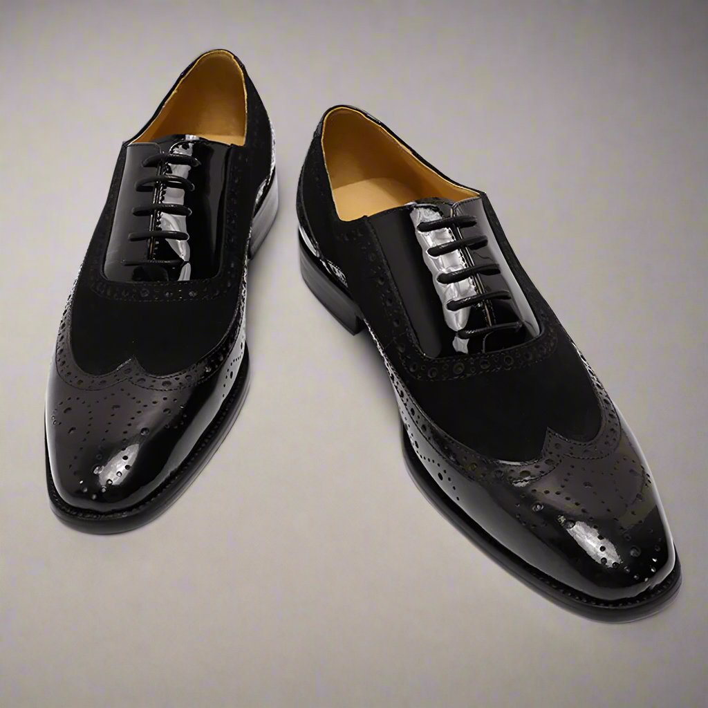 black suede oxford