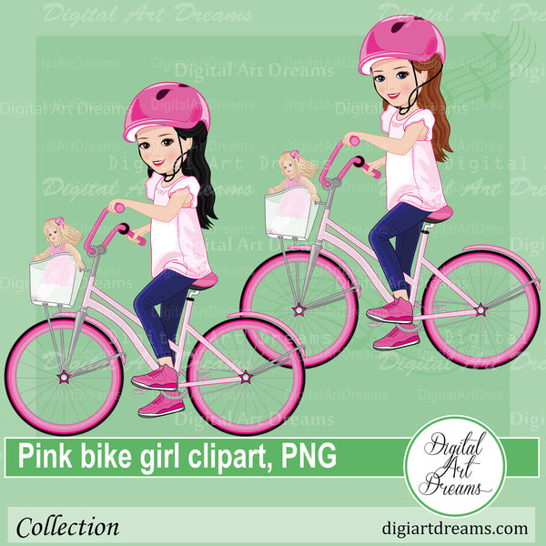 riding bikes clipart