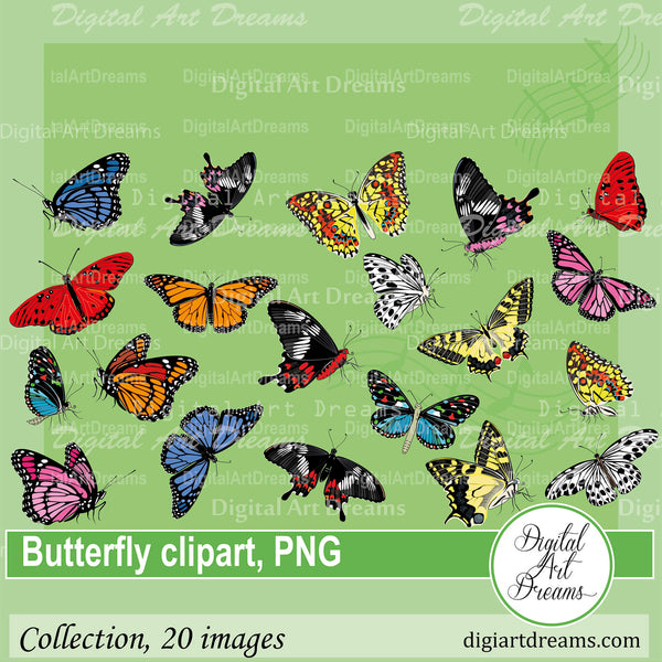 cute flying butterfly clip art