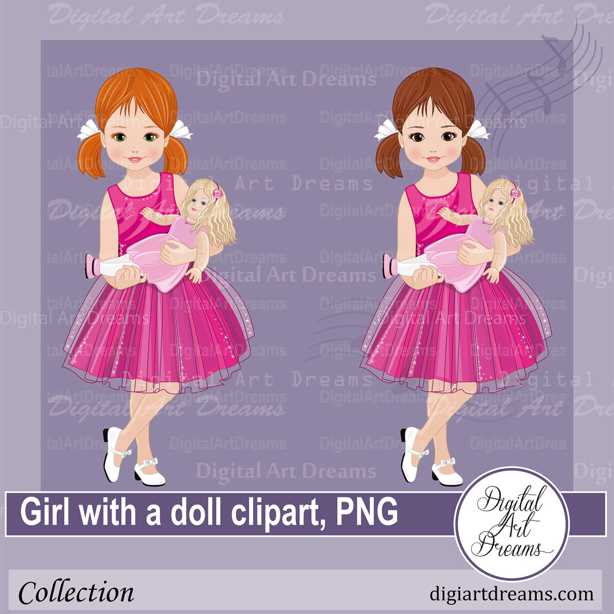 Girl Holding Doll Clipart | Cute Images | Digital Art Dreams