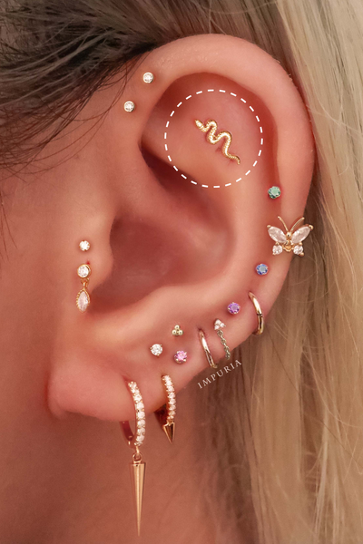 Flat Helix Ear Piercing Jewelry Earrings - Impuria