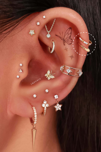 Double Helix Piercing Jewelry Earrings - Impuria