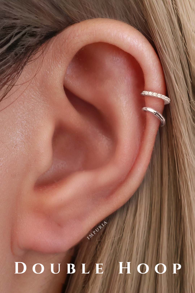 Helix Stud and Hoop Earrings Impuria Ear Piercing Jewelry - www.Impuria.com