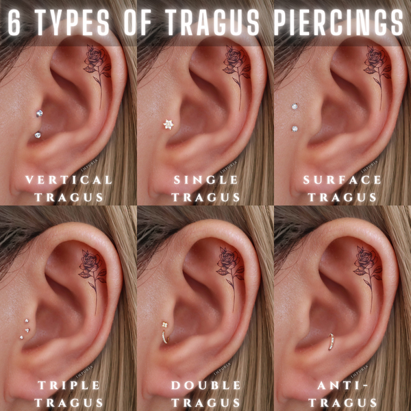 6 Types of Tragus Piercings