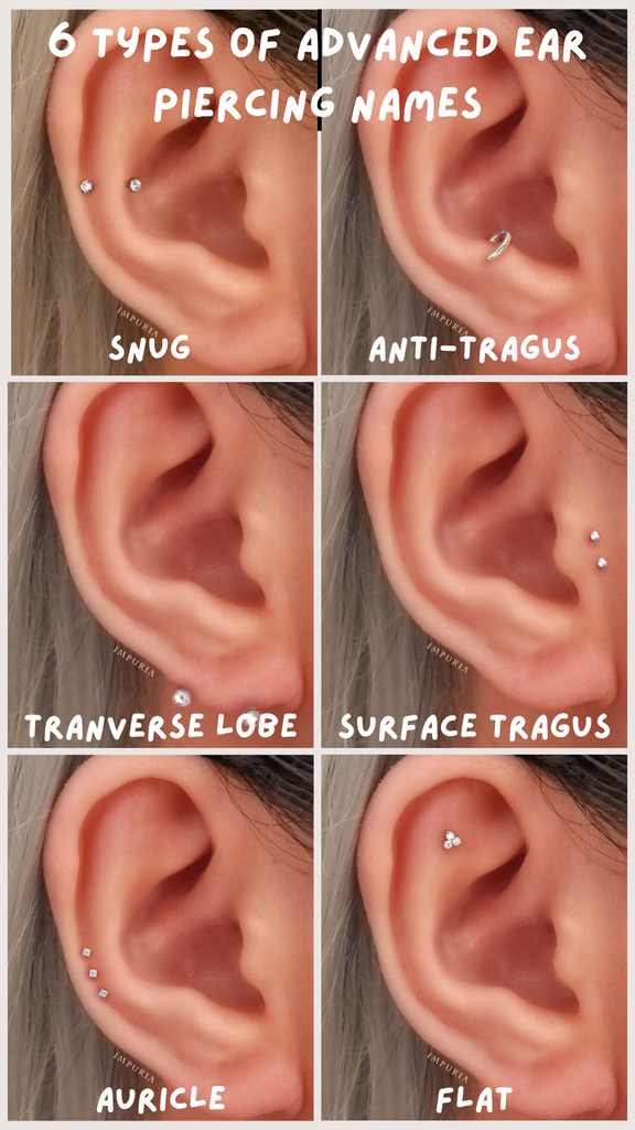 6 Types of Advanced Cartilage Ear Piercing Ideas for Women - www.Impuria.com