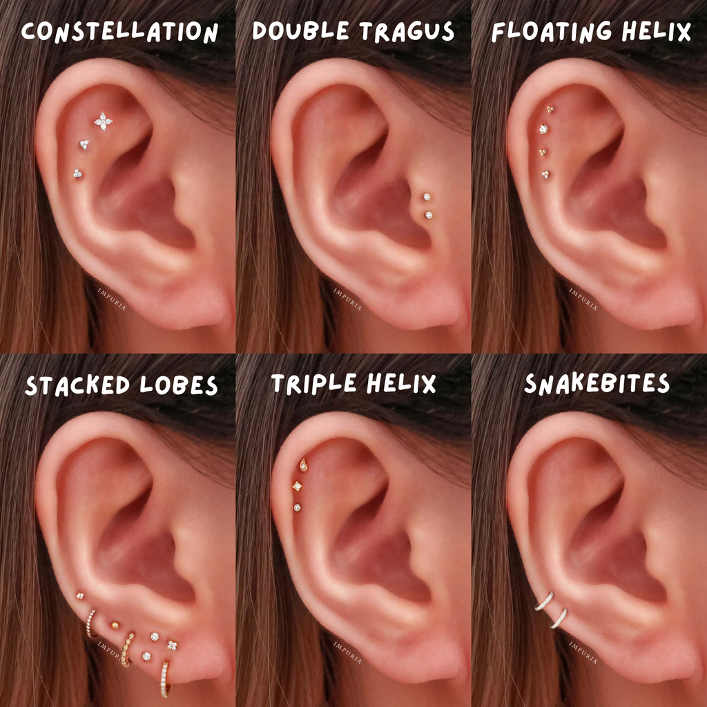 Types of Ear Styles for Ear Piercings Curations - www.Impuria.com