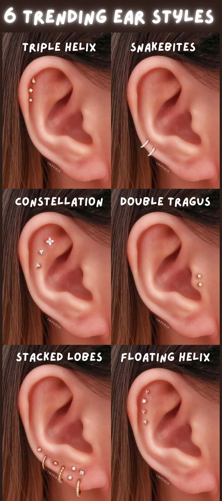 Types of Ear Styles for Ear Piercings Curations - www.Impuria.com