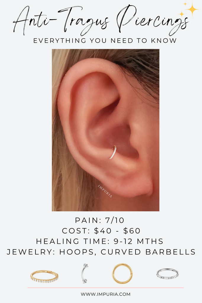 Anti-Tragus Earrings Impuria Ear Piercing Jewelry