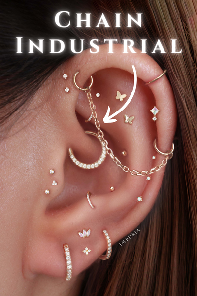 Industrial Earring Chain Impuria Ear Piercing Jewelry