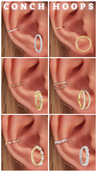 Conch Hoop Earrings - Impuria Ear Piercing Jewelry