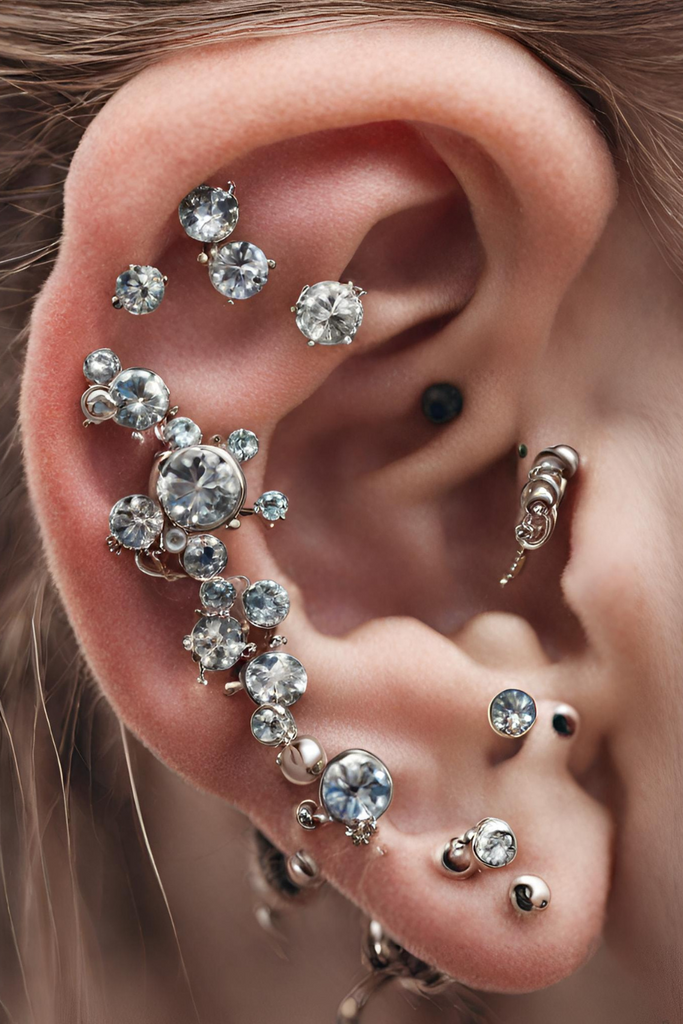 Cool Ear Piercing Ideas for Women with Cartilage Earrings from Impuria Jewelry - www.Impuria.com