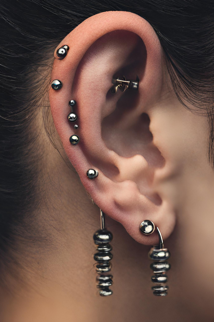 Cool Ear Piercing Ideas for Women with Cartilage Earrings from Impuria Jewelry - www.Impuria.com