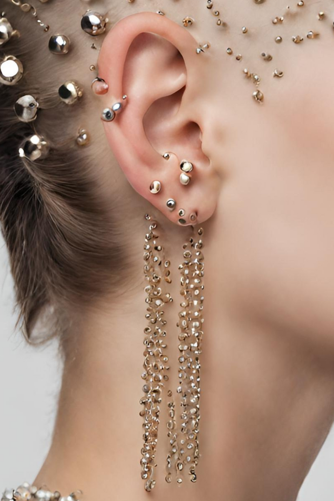 Aesthetic Ear Piercing Ideas for Females with Cartilage Earrings from Impuria Jewelry - www.Impuria.com