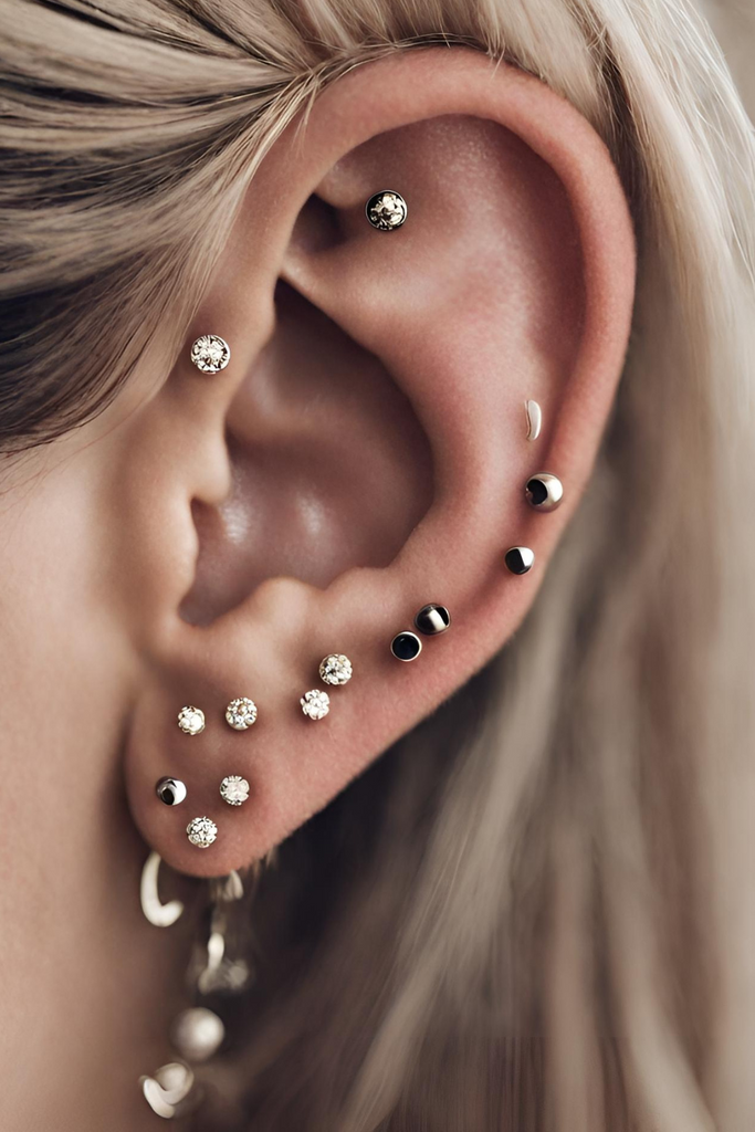 Cool Ear Piercing Ideas for Women with Cartilage Earrings from Impuria Jewelry - www.Impuria.com