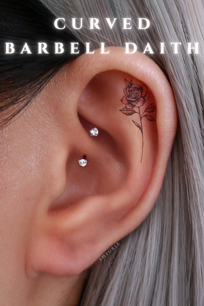 Curved Barbell Earrings for Daith Piercing - Impuria Ear Piercing Jewelry