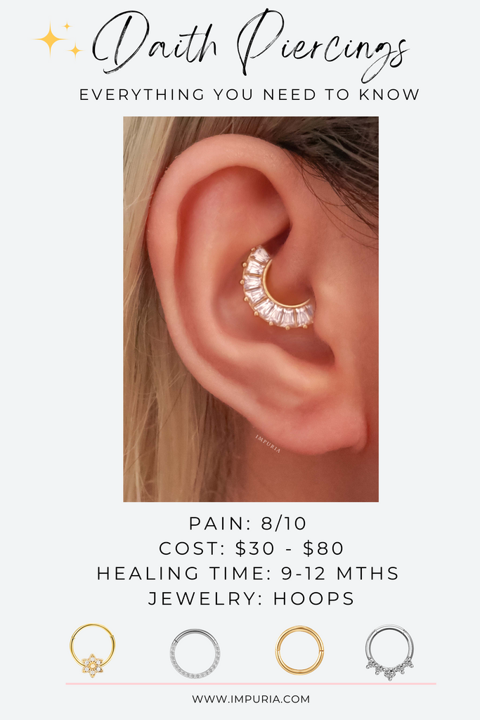 Daith Earrings Rings & Hoops at Impuria Ear Piercing Jewelry