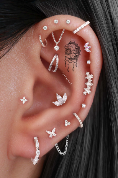 Forward Helix Piercing Jewerly Hoop Ring Clickers