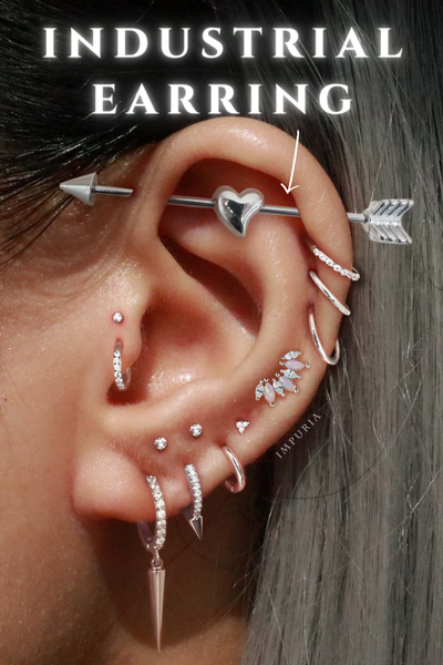 Industrial Barbell Earring Impuria Ear Piercing Jewelry