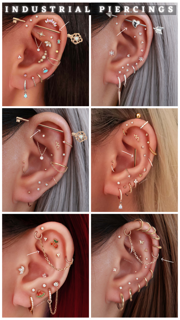 Industrial Piercing Jewelry Barbell Earring - Impuria Jewelry