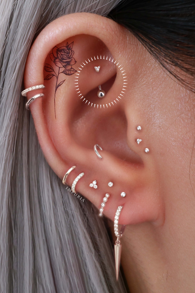 rook curved barbell earring - impuria ear piercing jewelry