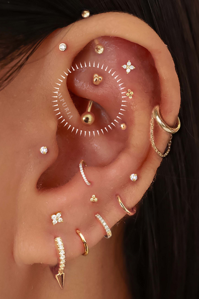 rook earring curved barbell - impuria ear piercing jewelry