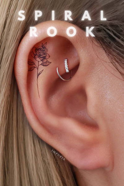 Spiral Rook Hoop Earring - Impuria Ear Piercing Jewelry