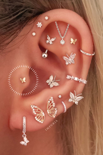 Tragus earring studs - impuria ear piercing jewelry