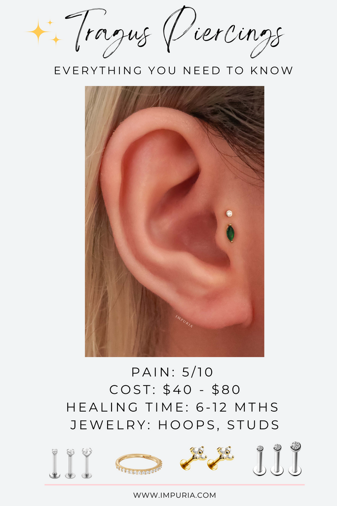 Tragus Earrings Impuria Ear Piercing Jewelry