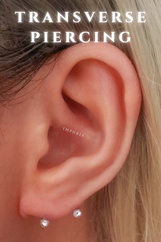 Transverse Lobe Ear Piercing Impuria Earrings