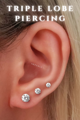 Double Lobe Ear Piercing Earring - Impuria.com