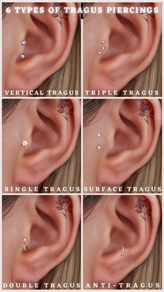 6 Types of Tragus Piercings - Impuria Earrings Ear Piercing Jewelry