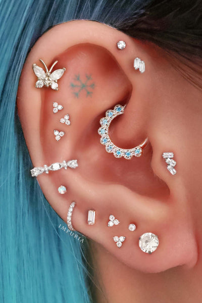 Flat Back Earrings for Lobe - Impuria Ear Piercing Jewelry