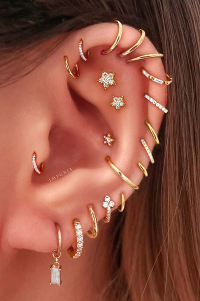 hoop earrings for lobe ear piercings - impuria jewelry