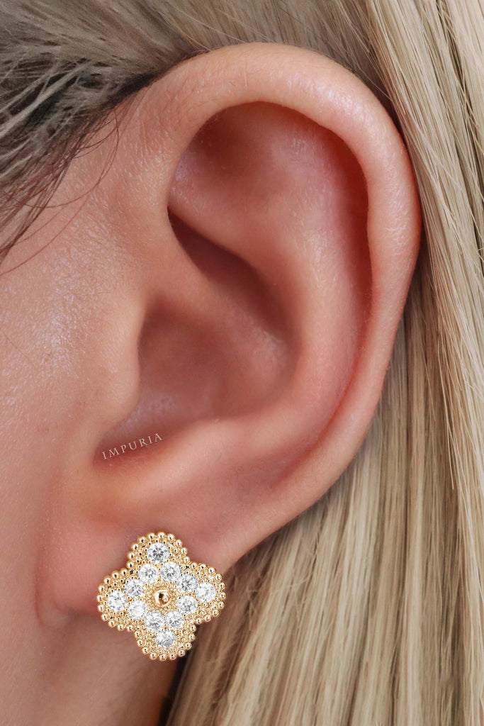 Cute Multiple Ear Piercing Ideas for Women with Cartilage Earrings from Impuria Jewelry - www.Impuria.com