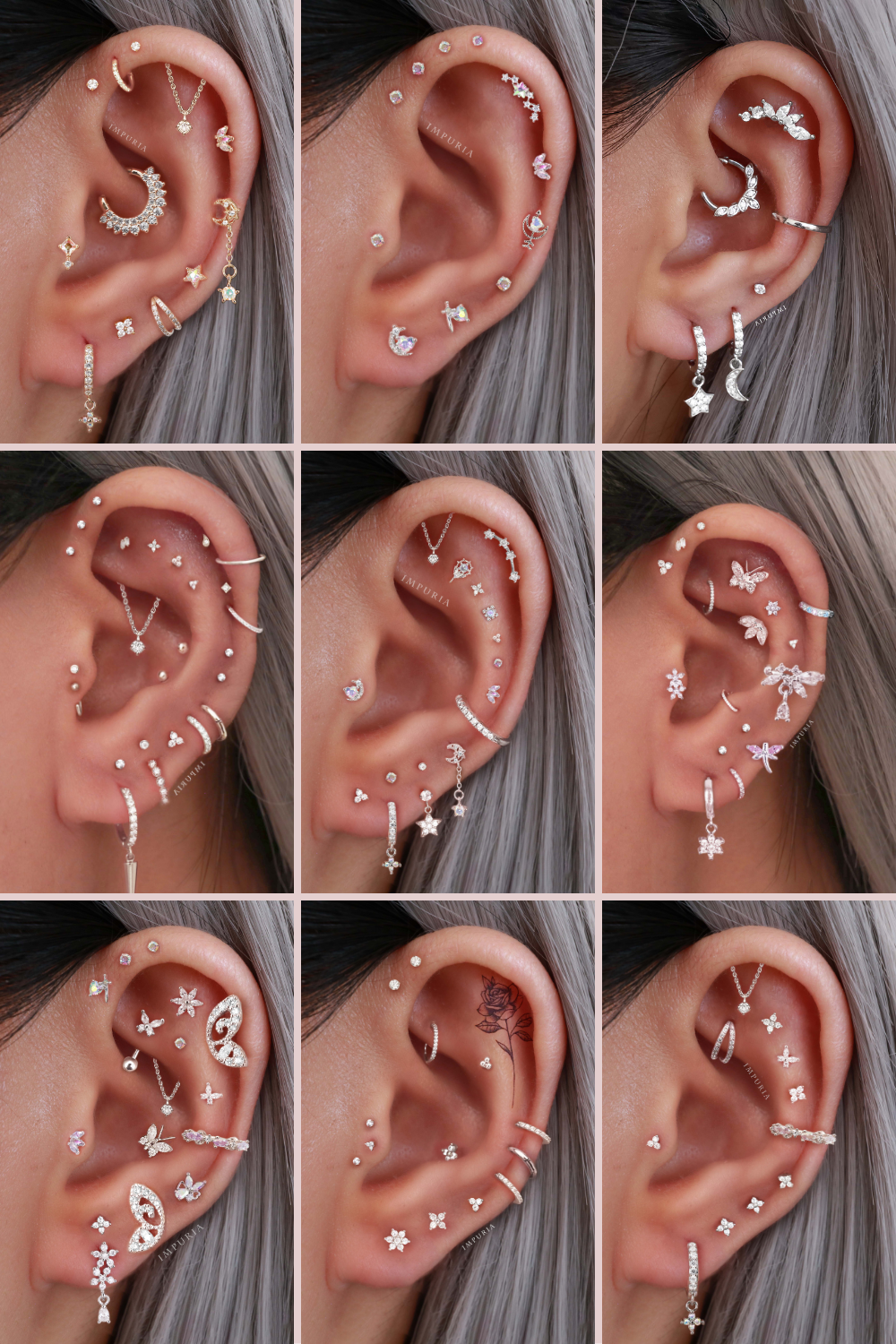 Cartilage Earrings & Ear Piercing Ideas for Women - www.Impuria.com