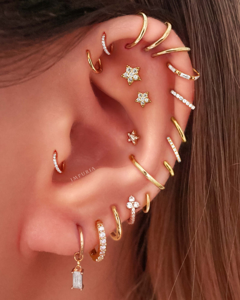 expositie Deens verwijderen Simple Cartilage Earring Helix Rook Tragus Conch Hoop Clicker Ear Piercing  – Impuria Ear Piercing Jewelry