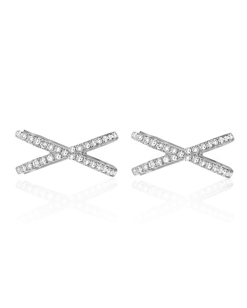 Olivia Crystal Pave Criss Cross X Ear Cuff Earring Set – Impuria Ear ...