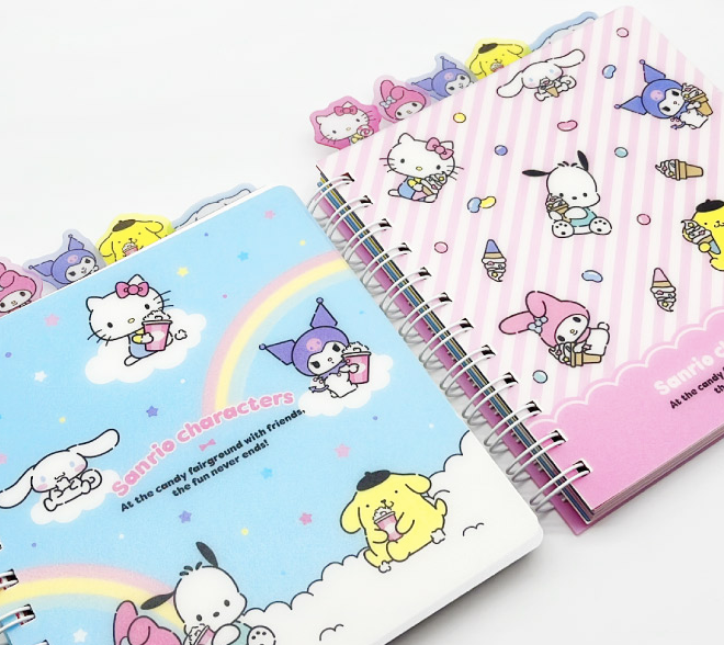 Sanrio Characters x Mochi Mochi Panda & Ribbon B5 Grid Notebook