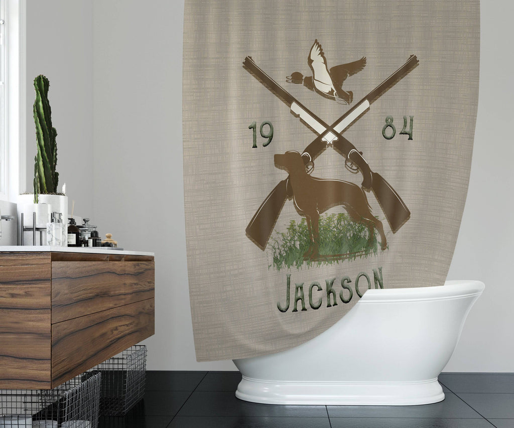 Personalized Green Water Largemouth Bass Shower Curtain