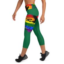 Envision Dream Rainbow Green Yoga Capri Leggings
